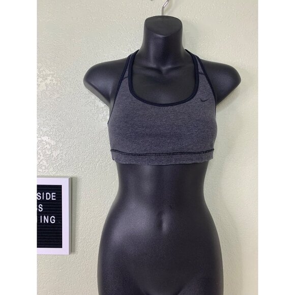 Nike Dry Fit Gray & Black Reversible Sports Bra Size Medium - Picture 2 of 10